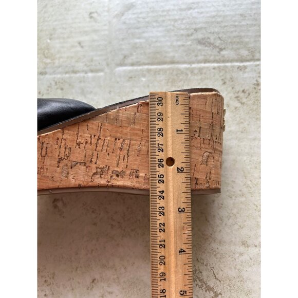 Sam Edelman Women's Sz 38.5 Metallic Wedge Sandals - Picture 10 of 12